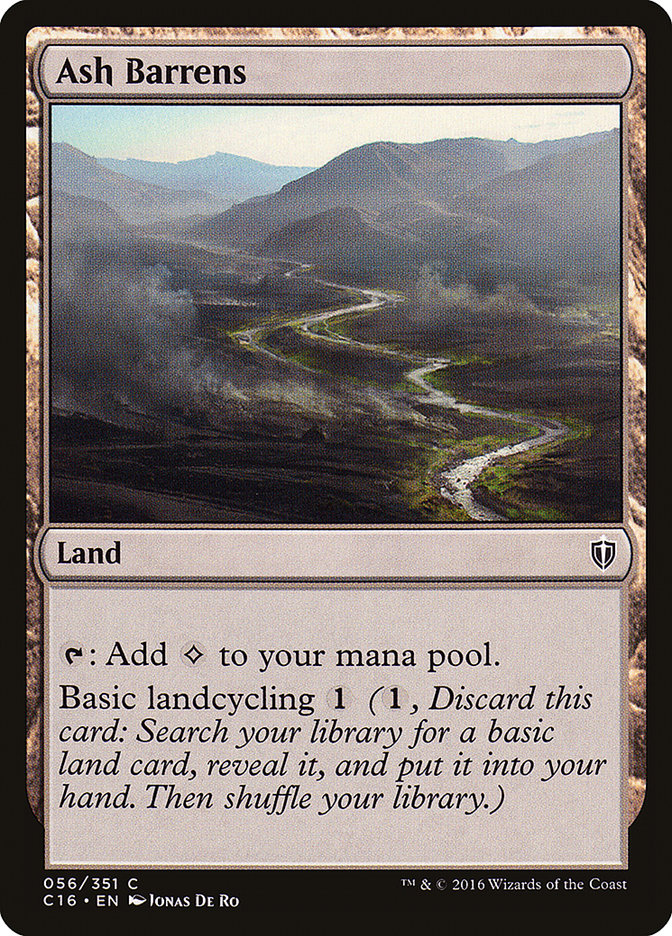 Ash Barrens [Commander 2016] MTG Single Magic: The Gathering    | Red Claw Gaming