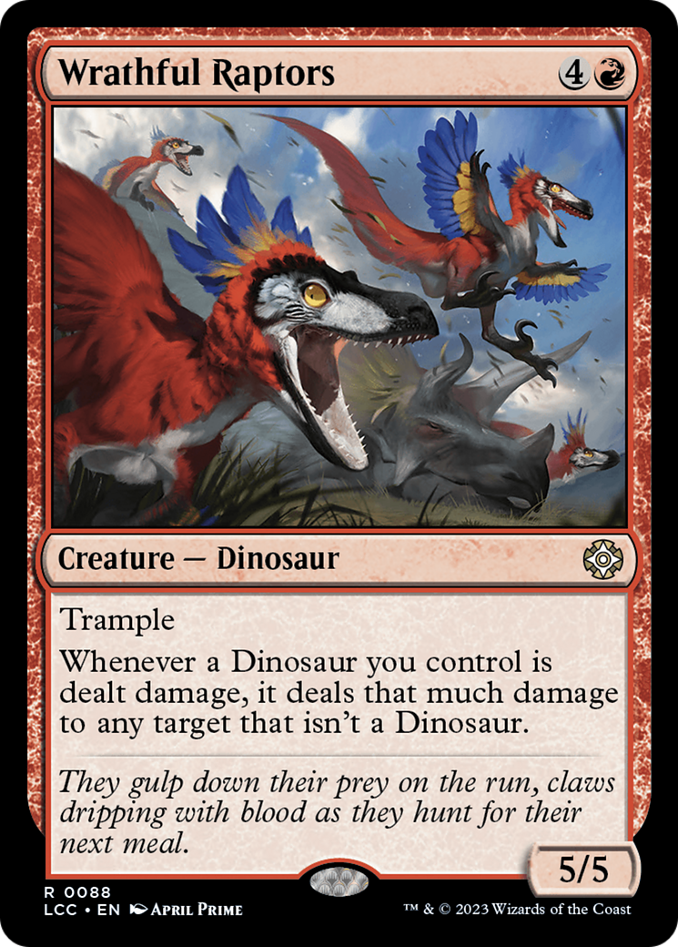 Wrathful Raptors [The Lost Caverns of Ixalan Commander] MTG Single Magic: The Gathering    | Red Claw Gaming