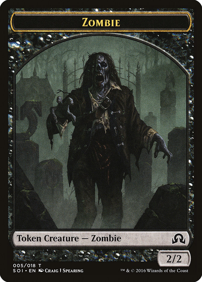 Zombie Token [Shadows over Innistrad Tokens] MTG Single Magic: The Gathering    | Red Claw Gaming