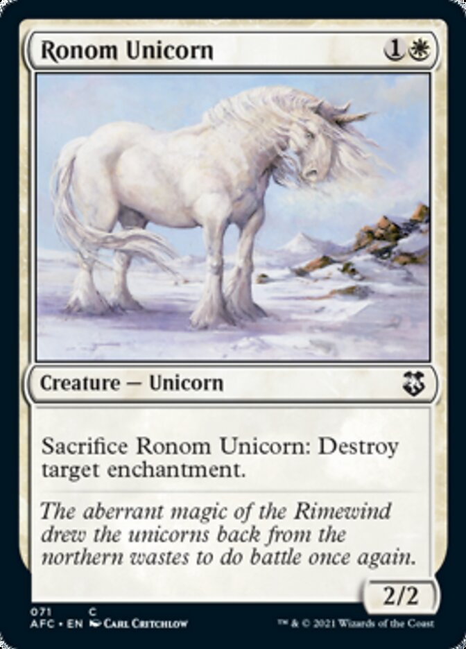 Ronom Unicorn [Dungeons & Dragons: Adventures in the Forgotten Realms Commander] MTG Single Magic: The Gathering    | Red Claw Gaming