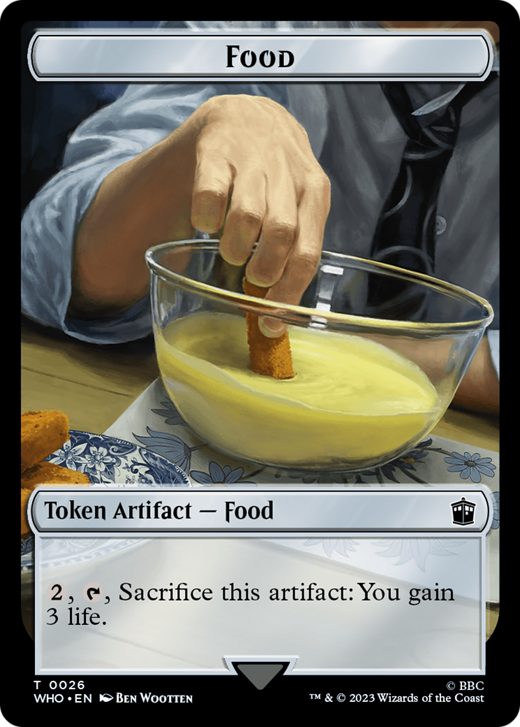 Fish // Food (0026) Double-Sided Token [Doctor Who Tokens] MTG Single Magic: The Gathering    | Red Claw Gaming