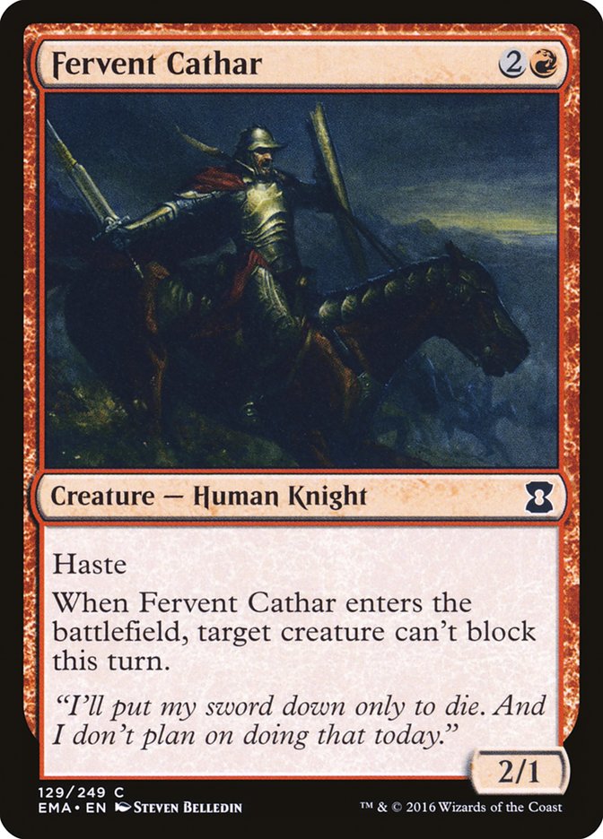 Fervent Cathar [Eternal Masters] MTG Single Magic: The Gathering    | Red Claw Gaming