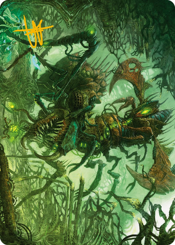 Skyscythe Engulfer Art Card (Gold-Stamped Signature) [Phyrexia: All Will Be One Art Series] MTG Single Magic: The Gathering    | Red Claw Gaming