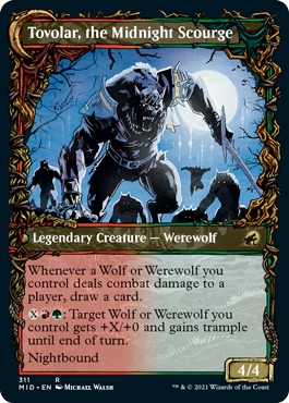 Tovolar, Dire Overlord // Tovolar, the Midnight Scourge (Showcase Equinox) [Innistrad: Midnight Hunt] MTG Single Magic: The Gathering    | Red Claw Gaming