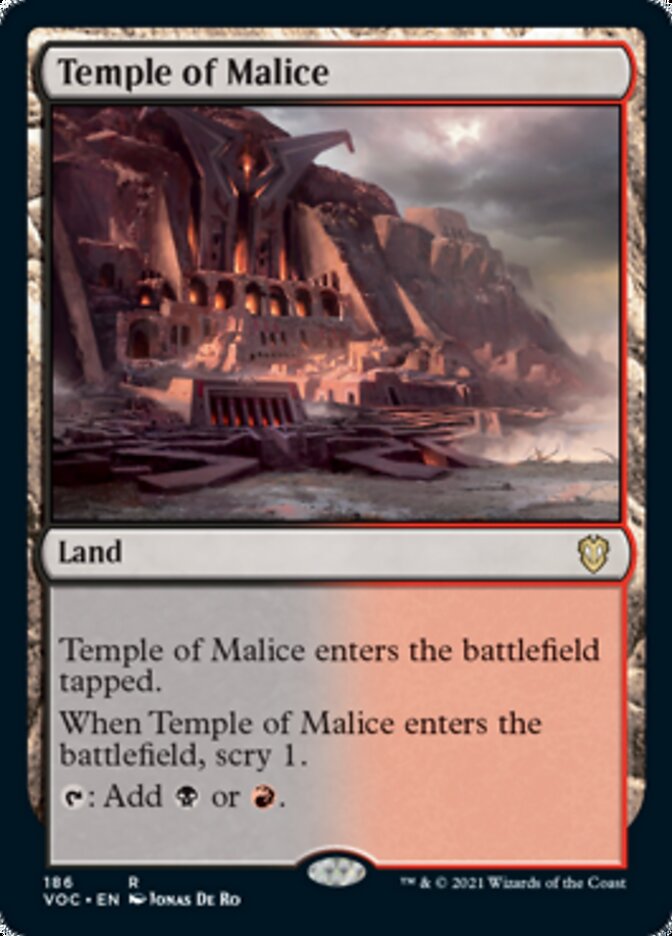 Temple of Malice [Innistrad: Crimson Vow Commander] MTG Single Magic: The Gathering    | Red Claw Gaming