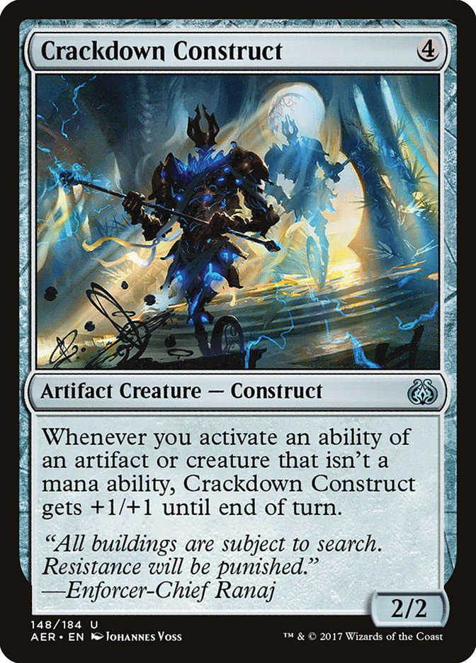 Crackdown Construct [Aether Revolt] MTG Single Magic: The Gathering    | Red Claw Gaming