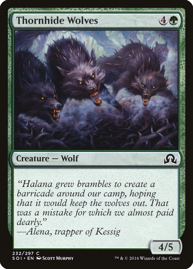 Thornhide Wolves [Shadows over Innistrad] MTG Single Magic: The Gathering    | Red Claw Gaming