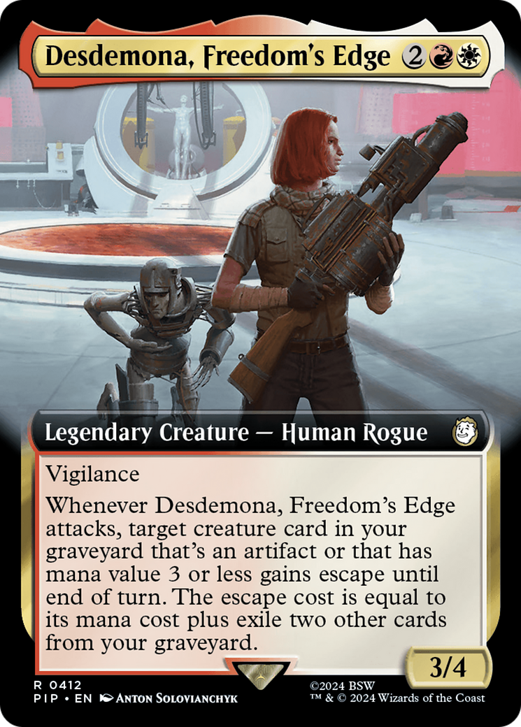Desdemona, Freedom's Edge (Extended Art) [Fallout] MTG Single Magic: The Gathering    | Red Claw Gaming