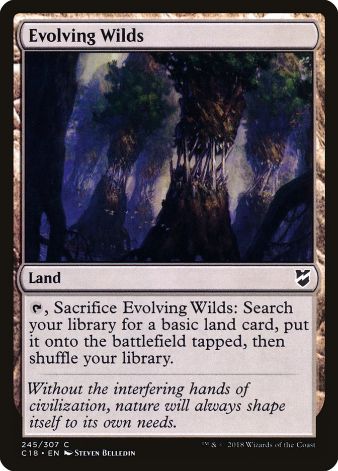 Evolving Wilds [Commander 2018] MTG Single Magic: The Gathering    | Red Claw Gaming