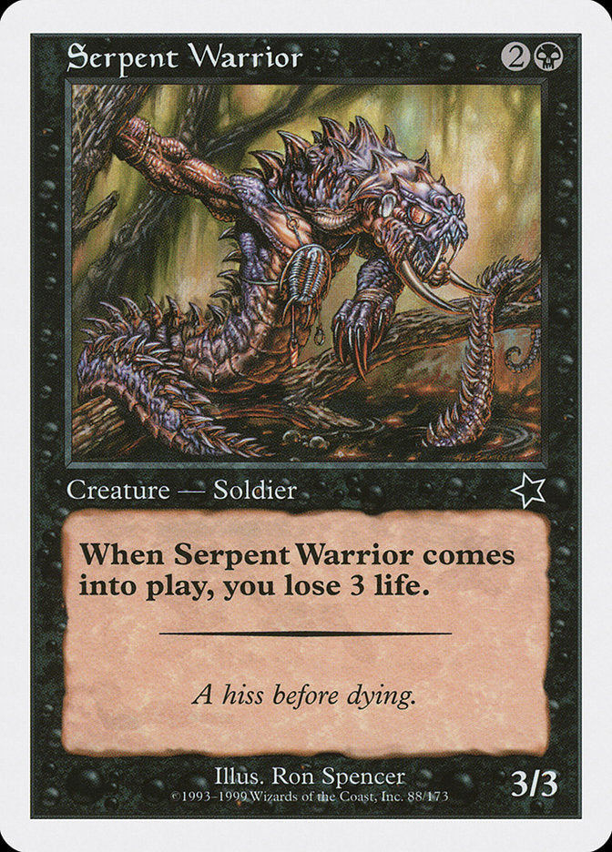 Serpent Warrior [Starter 1999] MTG Single Magic: The Gathering    | Red Claw Gaming