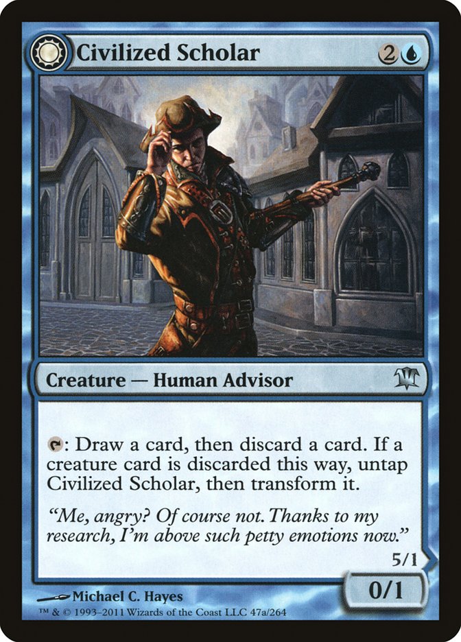 Civilized Scholar // Homicidal Brute [Innistrad] MTG Single Magic: The Gathering    | Red Claw Gaming