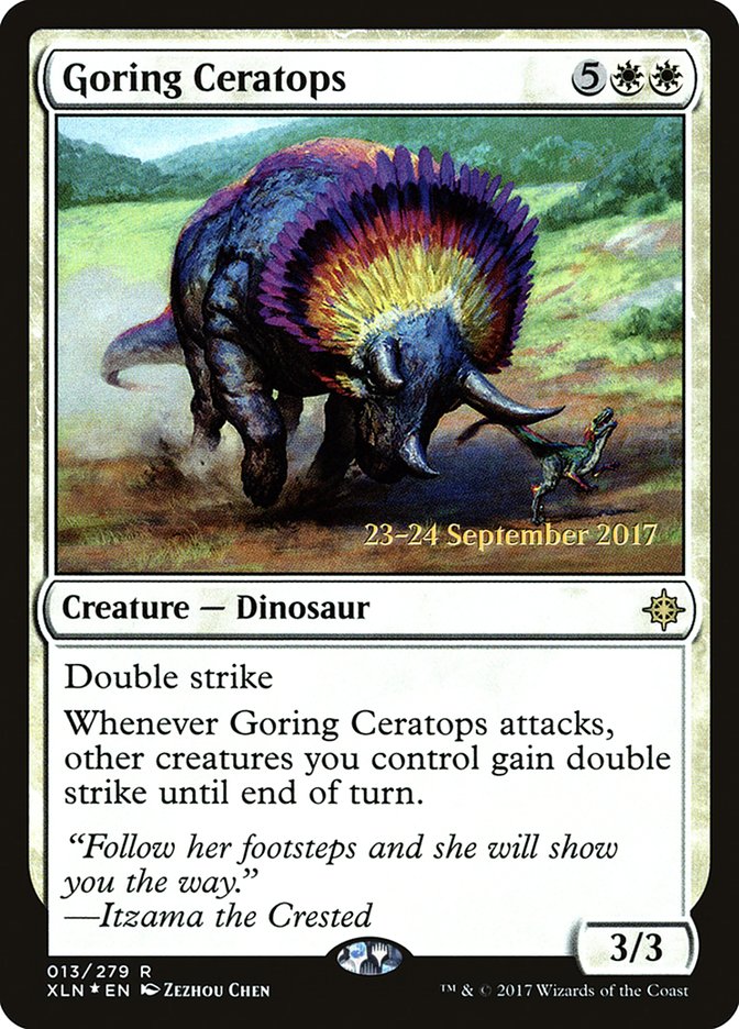 Goring Ceratops [Ixalan Prerelease Promos] | Red Claw Gaming
