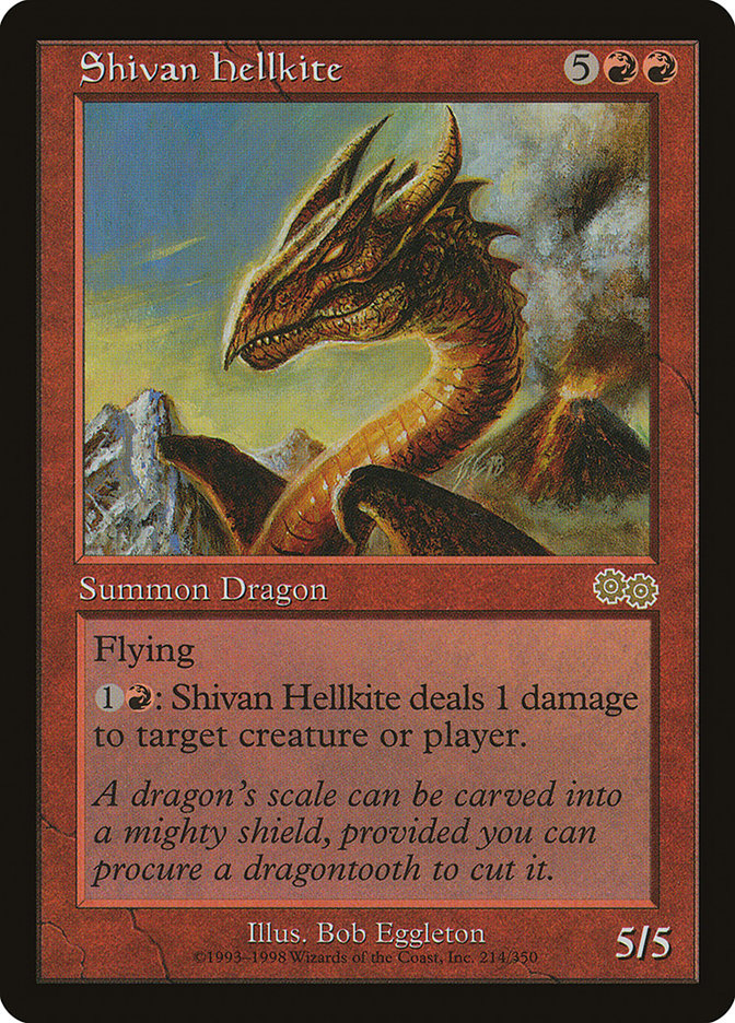 Shivan Hellkite [Urza's Saga] MTG Single Magic: The Gathering    | Red Claw Gaming
