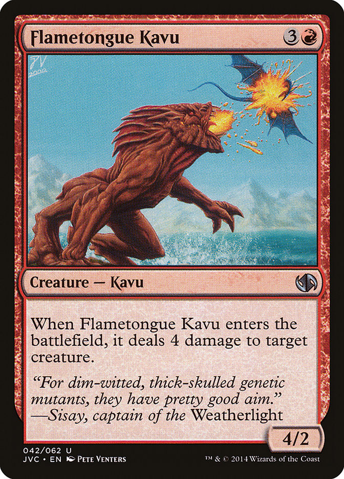 Flametongue Kavu [Duel Decks Anthology] MTG Single Magic: The Gathering    | Red Claw Gaming
