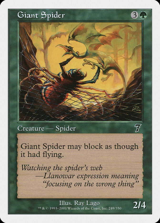 Giant Spider [Seventh Edition] MTG Single Magic: The Gathering    | Red Claw Gaming