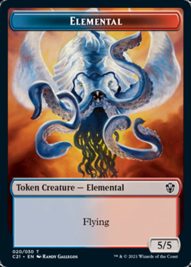 Elemental (020) // Copy Double-Sided Token [Commander 2021 Tokens] MTG Single Magic: The Gathering    | Red Claw Gaming