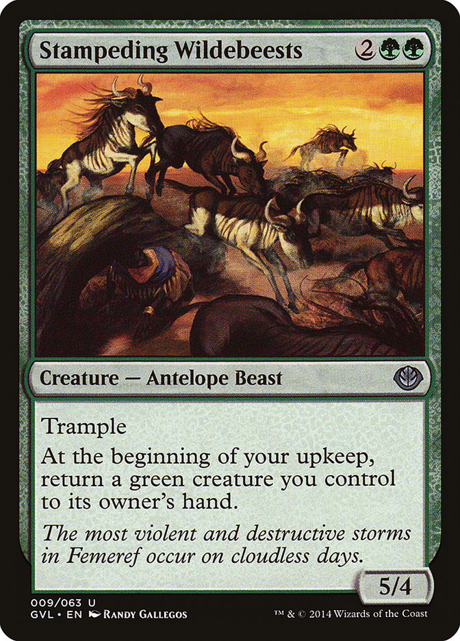 Stampeding Wildebeests (Garruk vs. Liliana) [Duel Decks Anthology] MTG Single Magic: The Gathering    | Red Claw Gaming