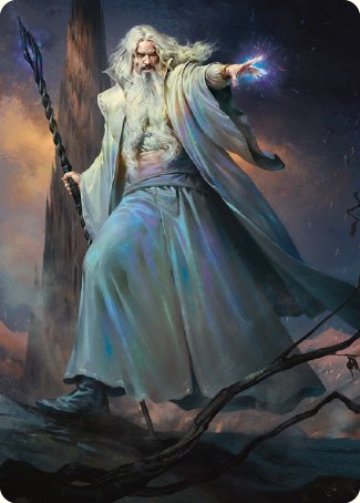 Saruman of Many Colors Art Card [The Lord of the Rings: Tales of Middle-earth Art Series] MTG Single Magic: The Gathering    | Red Claw Gaming
