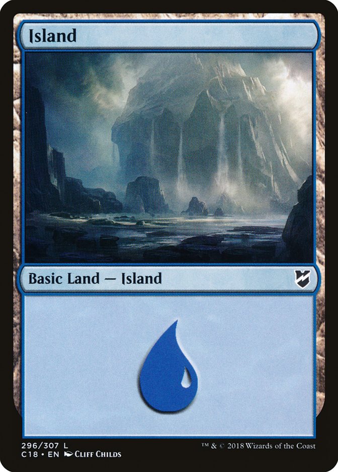 Island (296) [Commander 2018] MTG Single Magic: The Gathering    | Red Claw Gaming