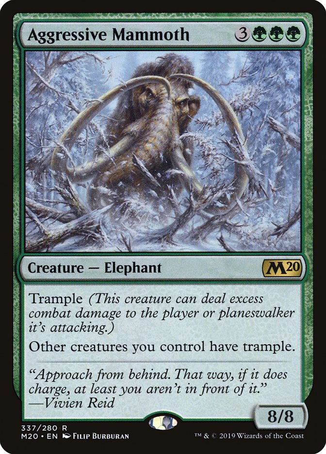 Aggressive Mammoth [Core Set 2020] MTG Single Magic: The Gathering    | Red Claw Gaming