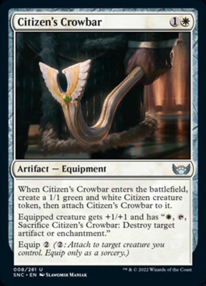 Citizen's Crowbar [Streets of New Capenna] MTG Single Magic: The Gathering    | Red Claw Gaming