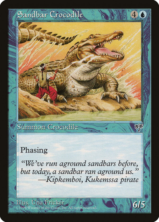 Sandbar Crocodile [Mirage] MTG Single Magic: The Gathering    | Red Claw Gaming
