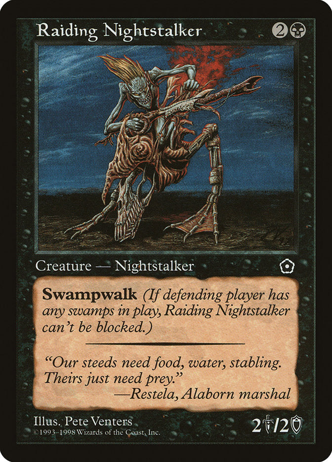 Raiding Nightstalker [Portal Second Age] MTG Single Magic: The Gathering    | Red Claw Gaming
