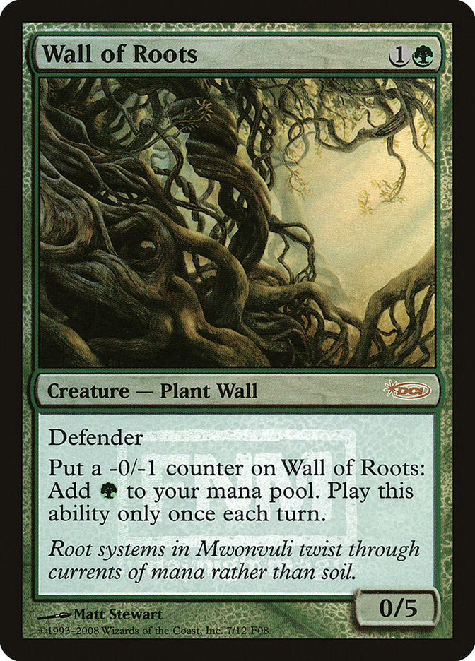 Wall of Roots [Friday Night Magic 2008] MTG Single Magic: The Gathering    | Red Claw Gaming