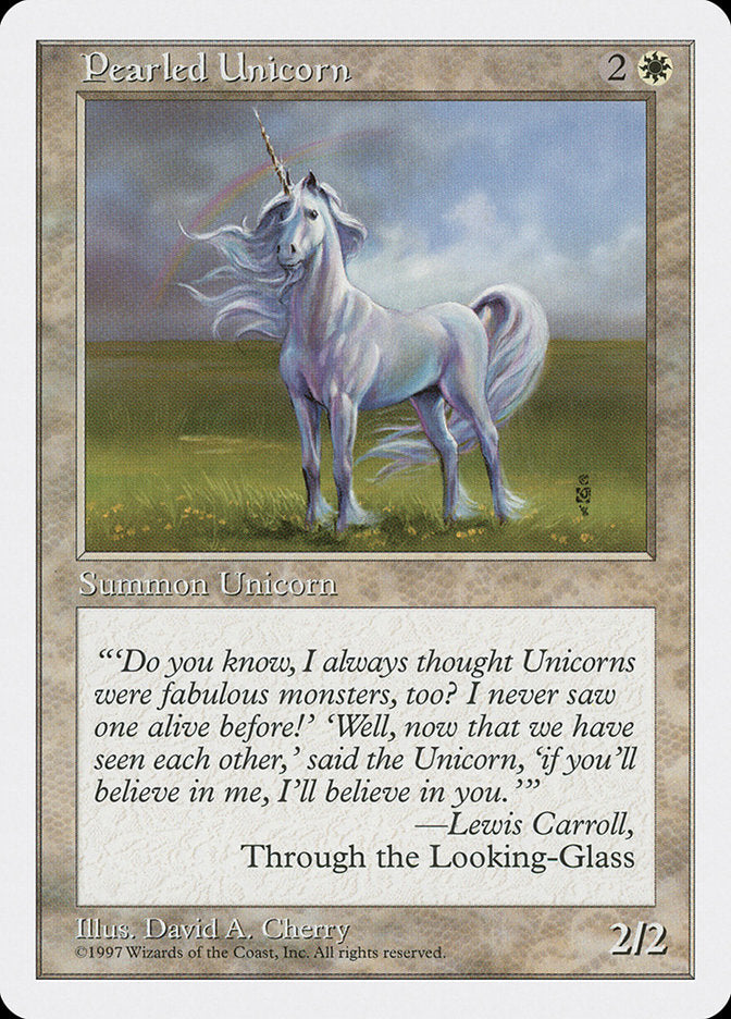 Pearled Unicorn [Fifth Edition] MTG Single Magic: The Gathering    | Red Claw Gaming