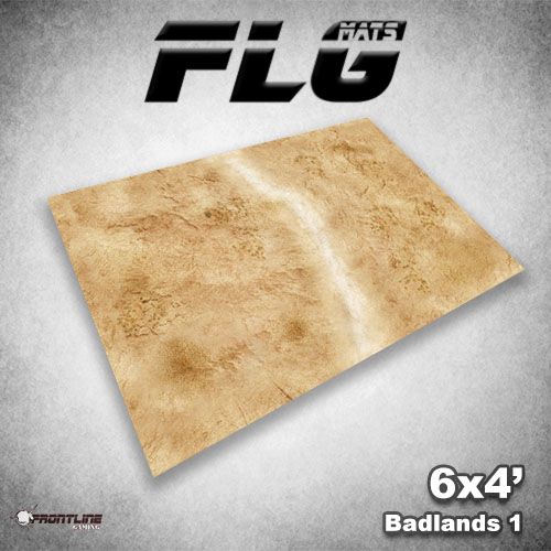 FLG Mat, Badlands 1, 6x4 Gaming Mat FLG    | Red Claw Gaming