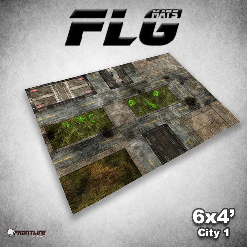 FLG Mat, City 1, 6x4 Gaming Mat FLG    | Red Claw Gaming