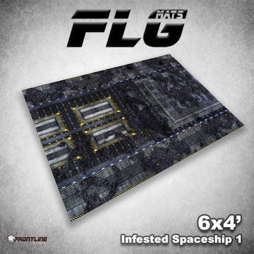 FLG Mat, Infested Spaceship 1, 6x4 Gaming Mat FLG    | Red Claw Gaming