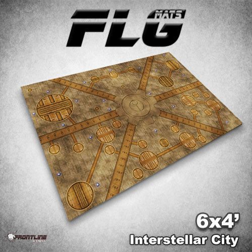 FLG Mat, Interstellar City, 6x4 Gaming Mat FLG    | Red Claw Gaming