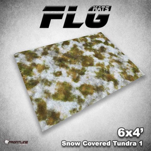 FLG Mat, Snow Covered Tundra, 6x4 Gaming Mat FLG    | Red Claw Gaming