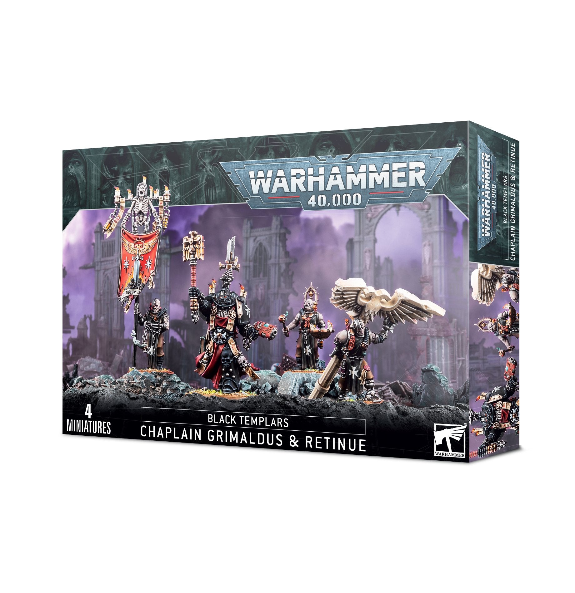 BLACK TEMPLARS: GRIMALDUS & RETINUE Black Templar Games Workshop | Red Claw Gaming