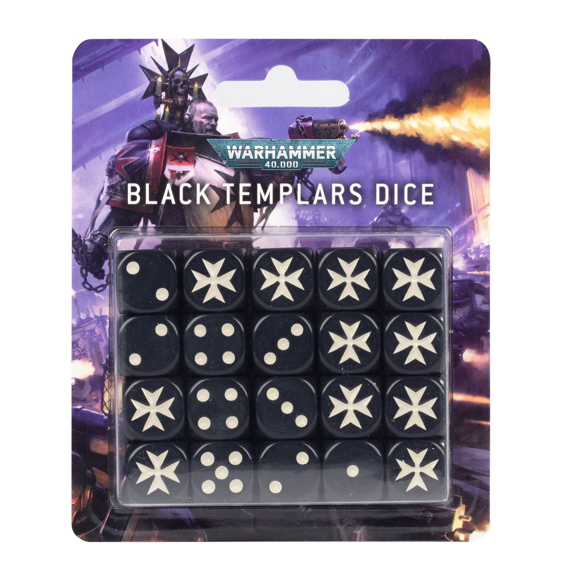 BLACK TEMPLARS DICE SET Black Templar Games Workshop    | Red Claw Gaming
