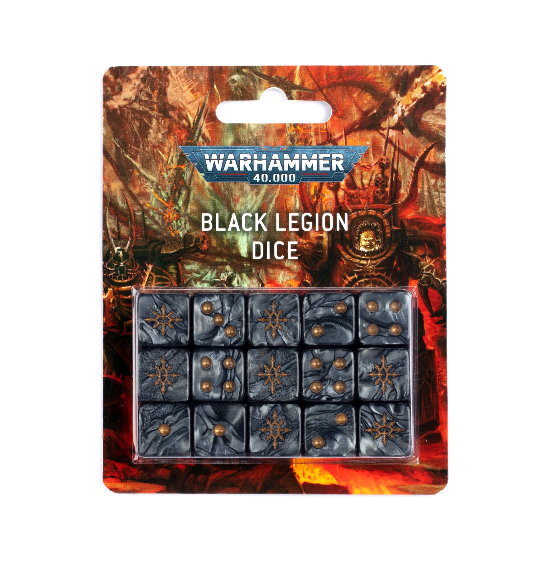 WARHAMMER 40000: BLACK LEGION DICE Warhammer 40K Games Workshop    | Red Claw Gaming