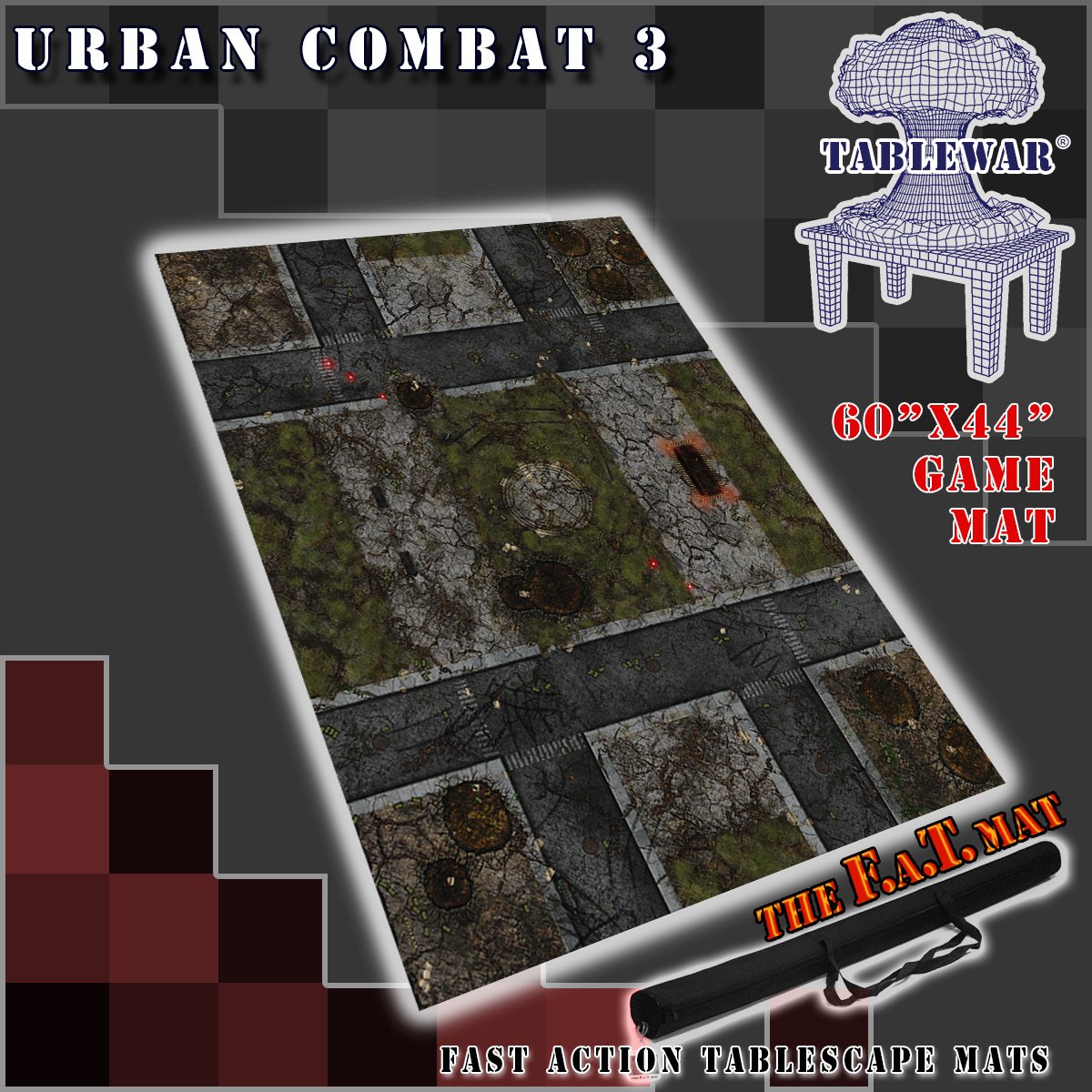 F.A.T. Mats Urban Combat 3 60'x44' Gaming Mat F.A.T. Mats    | Red Claw Gaming
