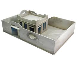 Damaged North Afrika Compound and House Terrain Warlord Games    | Red Claw Gaming