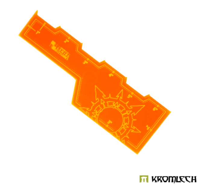 CHAOS BATTLE RULER - ORANGE 6" Hobby Supplies Red Claw Gaming    | Red Claw Gaming