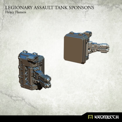 Legionary Assault Tank Sponsons: Heavy Flamers (1) Minatures Kromlech    | Red Claw Gaming