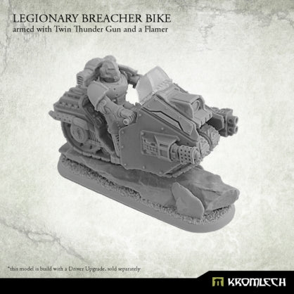 Legionary Breacher Bike (1) armed with twin thunder gun and flamer Minatures Kromlech    | Red Claw Gaming