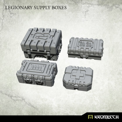 Legionary Supply Boxes (4) Minatures Kromlech    | Red Claw Gaming