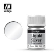 WHITE GOLD (ALCOHOL BASED) LIQUID SILVER - 35ML Vallejo Model Color Vallejo    | Red Claw Gaming