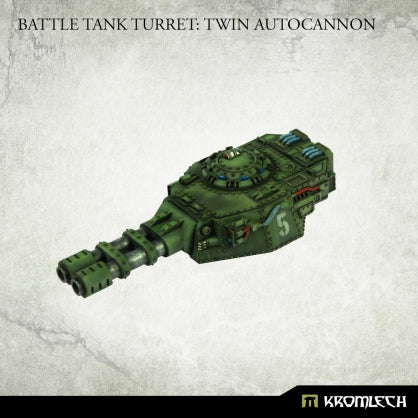 Battle Tank Turret: Twin Autocannon (1) Minatures Kromlech    | Red Claw Gaming
