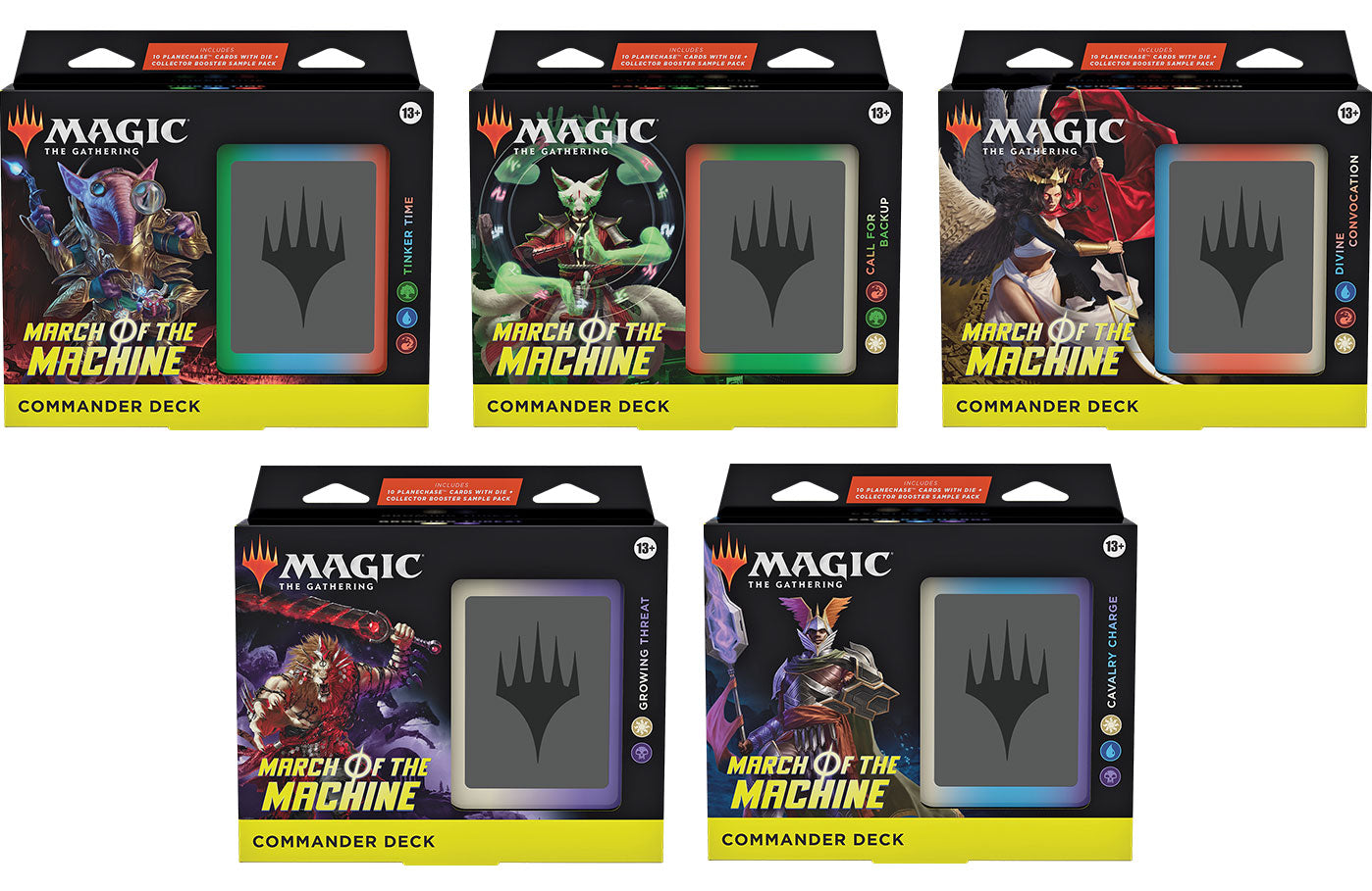 March of the Machine Commander Set of 5 Decks  Red Claw Gaming    | Red Claw Gaming