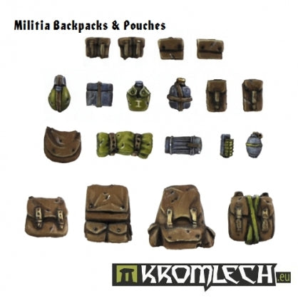 Militia Backpacks & Pouches Minatures Kromlech    | Red Claw Gaming