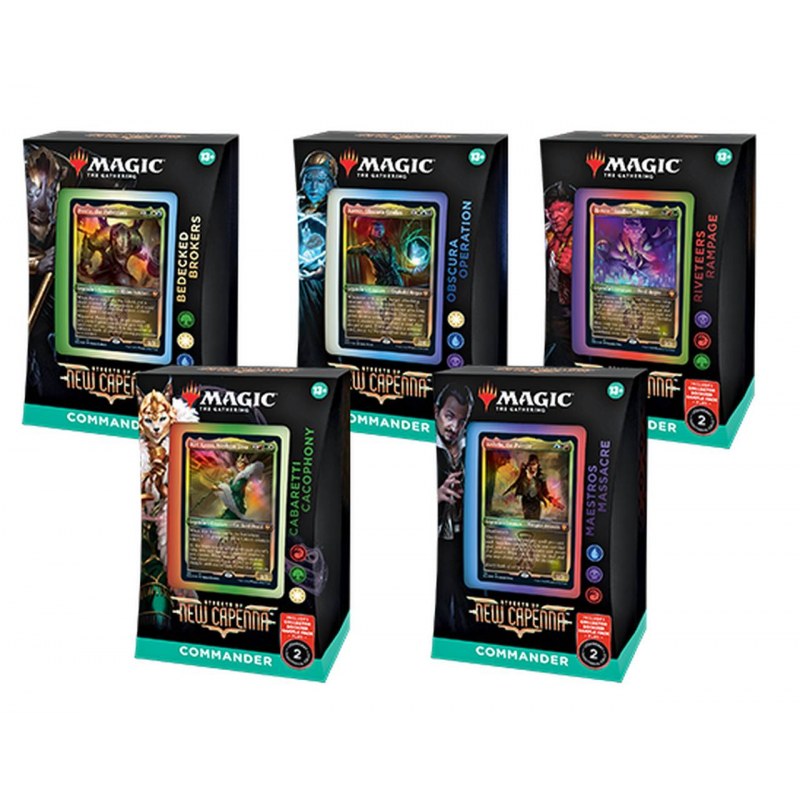 The Streets of New Capenna Commander Set of 5 (estimated pick up April 29) Sealed Magic the Gathering Wizards of the Coast    | Red Claw Gaming