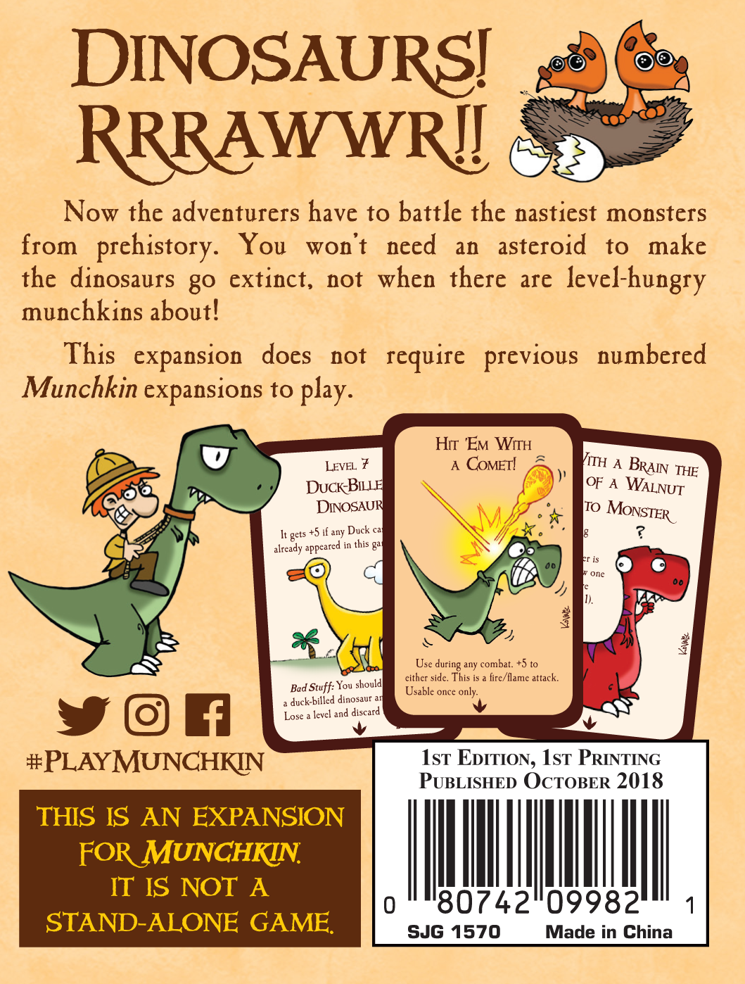 Munchkin 9: Jurassic Snark Board Games Steve Jackson    | Red Claw Gaming