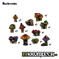 Mushrooms (16) Minatures Kromlech    | Red Claw Gaming
